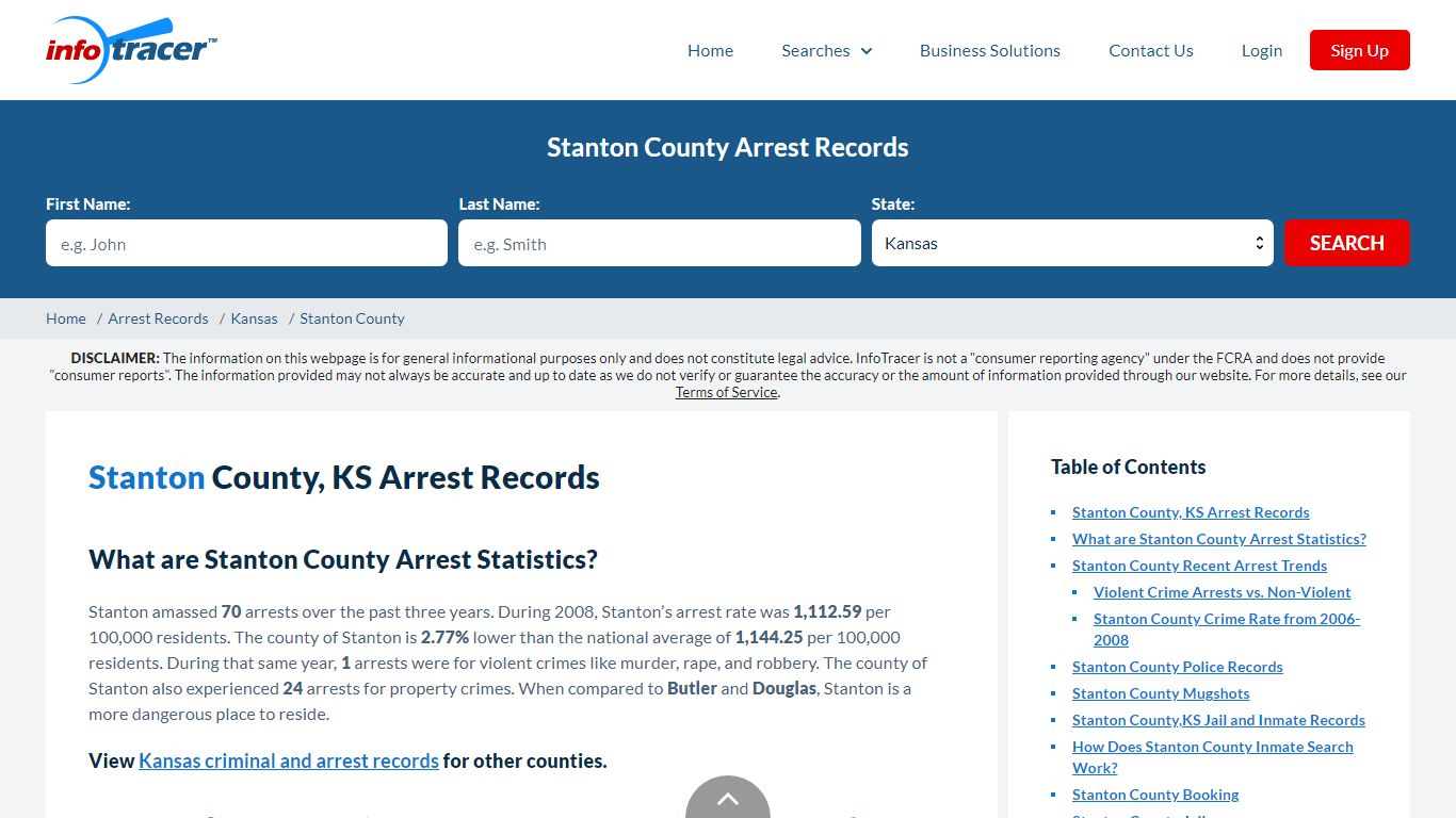 Stanton County, KS Arrests, Mugshots & Jail Records - InfoTracer