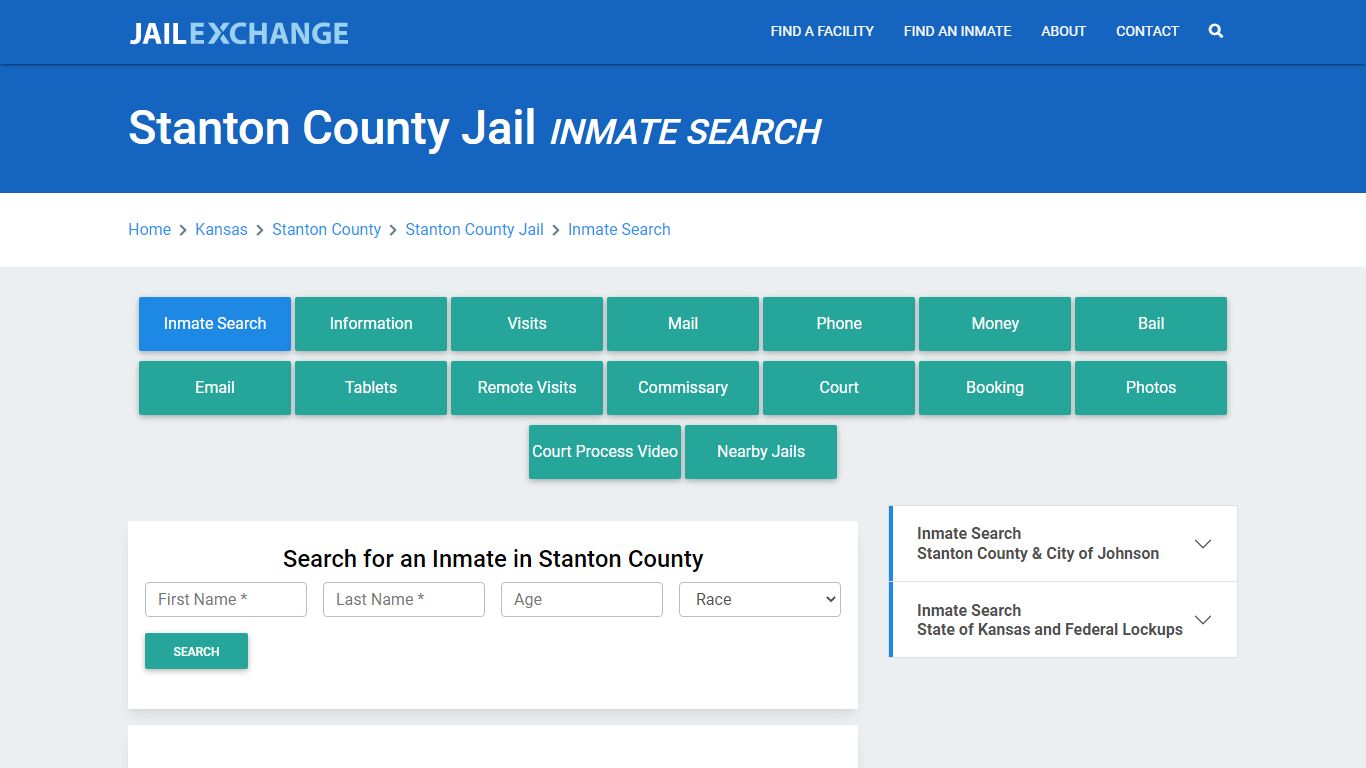 Stanton County Jail, KS Inmate Search: Roster & Mugshots