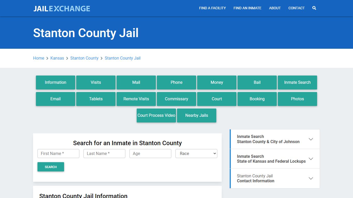 Stanton County Jail Roster Lookup, KS, Inmate Search